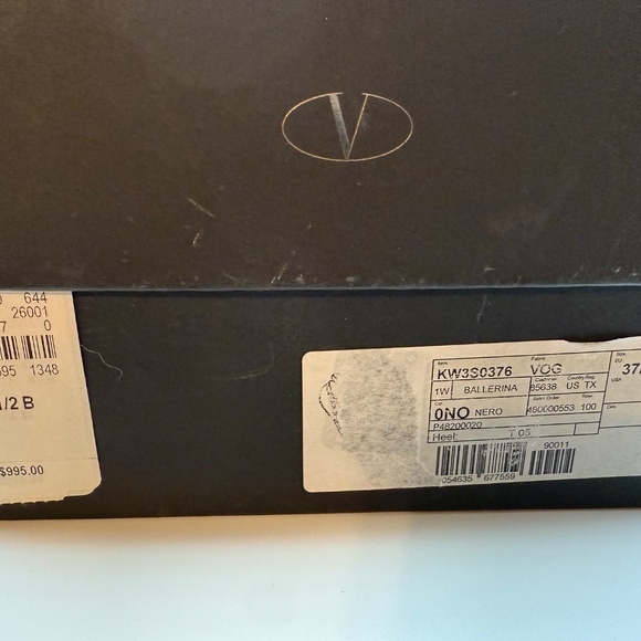 VALENTINO NOIR ROCKSTUD CAGED FLATS BLACK SIZE 37.5 CASALI SOLES AS NEW - Picture 8 of 8